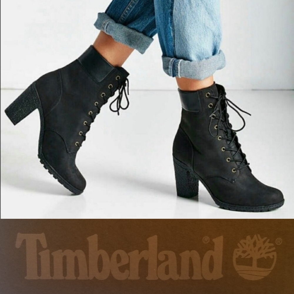 Timberland Earthkeepers Glancy Black Boots sz 8